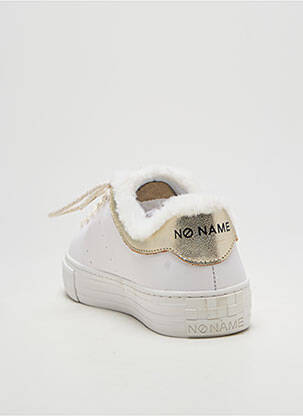 Baskets tissage satiné talon aiguille blanc NO NAME unisexe