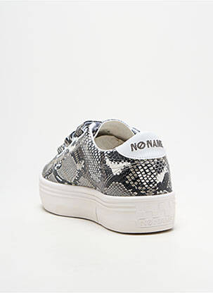 Baskets tissage satiné talon de 4 à 6cm noir NO NAME femme