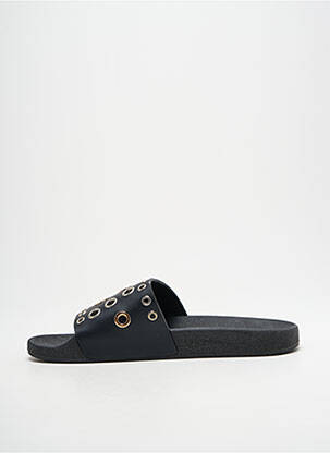 Mules/sabots tissage satiné talon plat jusqu'à 3cm noir THE WHITE BRAND femme