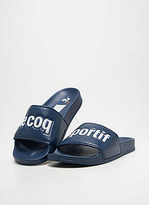 Mules/sabots tissage satiné bout ouvert bleu LE COQ SPORTIF homme