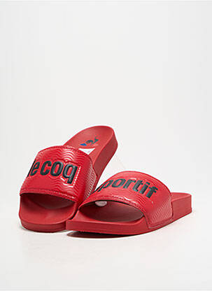 Mules/sabots tissage satiné bout ouvert rouge LE COQ SPORTIF homme