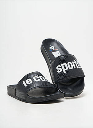 Mules/sabots tissage satiné bout ouvert noir LE COQ SPORTIF homme
