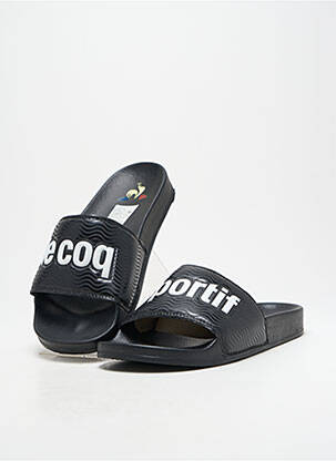 Mules/sabots tissage satiné bout ouvert noir LE COQ SPORTIF homme