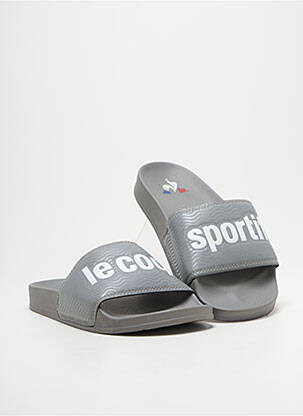 Mules/sabots tissage satiné bout ouvert gris LE COQ SPORTIF homme