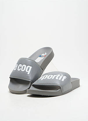 Mules/sabots tissage satiné bout ouvert gris LE COQ SPORTIF homme