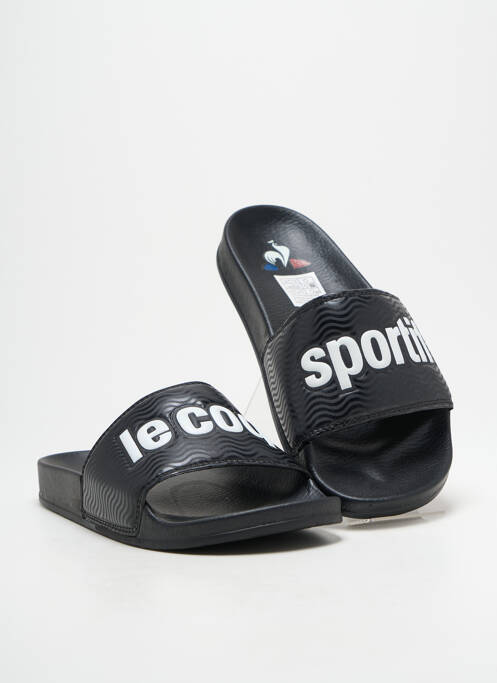 Mules/sabots tissage satiné bout ouvert noir LE COQ SPORTIF homme
