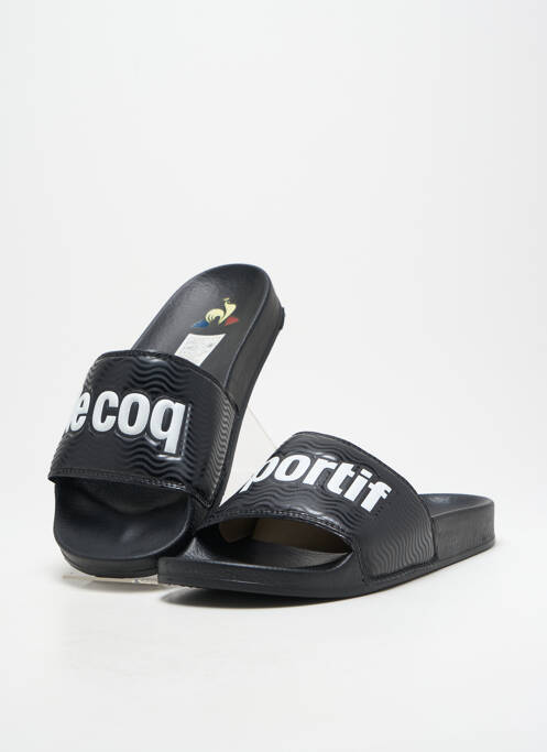 Mules/sabots tissage satiné bout ouvert noir LE COQ SPORTIF homme