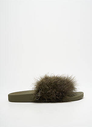 Mules/sabots voute plantaire talon plat jusqu'à 3cm vert THE WHITE BRAND femme