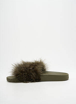 Mules/sabots voute plantaire talon plat jusqu'à 3cm vert THE WHITE BRAND femme