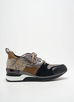 Baskets nubuck talon de 4 à 6cm noir MAM'ZELLE femme