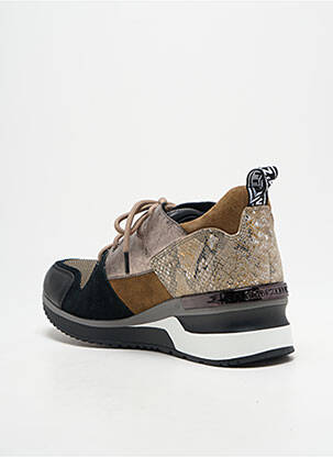 Baskets nubuck talon de 4 à 6cm noir MAM'ZELLE femme
