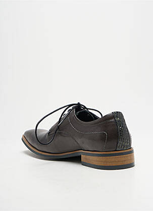 Derbies bout carré talon bas gris KDOPA homme