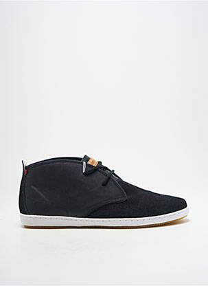 Baskets matière lisse bout rond noir LAFEYT homme