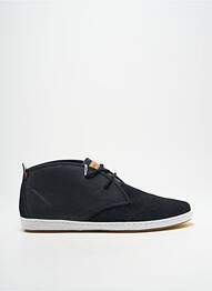 Baskets matière lisse bout rond noir LAFEYT homme