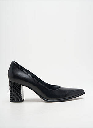 Escarpins tissage satiné talon de 4 à 6cm noir MYMA femme
