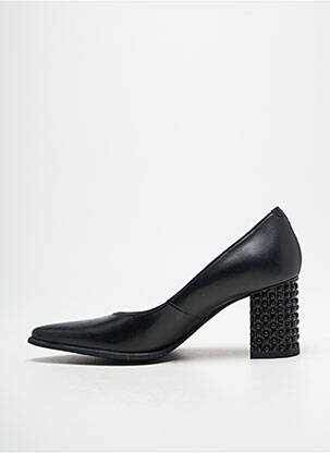 Escarpins tissage satiné talon de 4 à 6cm noir MYMA femme