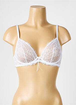 Soutien-gorge légère et transparente haut soutien-gorge emboitant blanc AMBRA femme