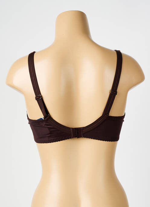 Soutien-gorge effet matière satinée haut soutien-gorge emboitant marron PRIMA DONNA femme