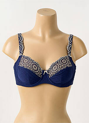 Soutien-gorge effet matière satinée haut soutien-gorge emboitant bleu PRIMA DONNA femme