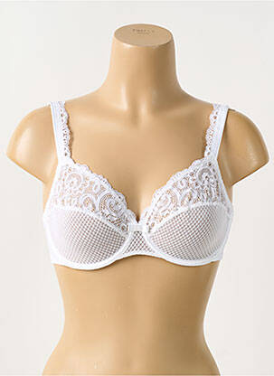 Soutien-gorge légère et transparente haut soutien-gorge emboitant blanc MAISON LEJABY femme