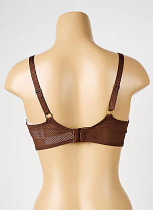 Soutien-gorge légère et transparente haut soutien-gorge emboitant marron CHANTELLE femme