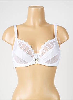 Soutien-gorge tissage tulle haut soutien-gorge emboitant blanc PRIMADONNA femme