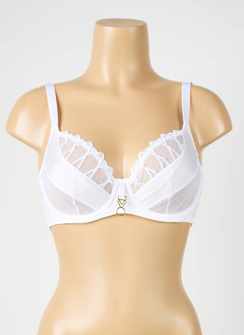 Soutien-gorge tissage tulle haut soutien-gorge emboitant blanc PRIMA DONNA femme