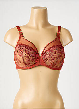 Soutien-gorge broderie haut soutien-gorge emboitant marron SIMONE PERELE femme