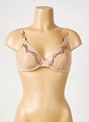 Soutien-gorge broderie haut soutien-gorge emboitant beige CHANTELLE femme