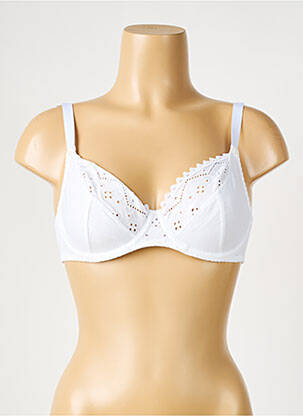Soutien-gorge broderie haut soutien-gorge emboitant blanc MAISON LEJABY femme