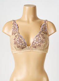 Soutien-gorge sans armature haut triangles beige AMBRA femme