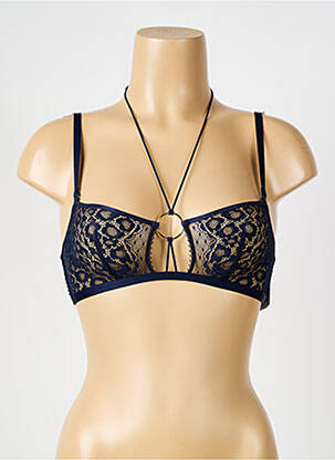 Soutien-gorge bretelles élastiquées ajustables haut bandeau bleu AUBADE femme