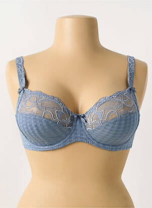 Soutien-gorge effet matière satinée haut soutien-gorge balconnet bleu PRIMADONNA femme