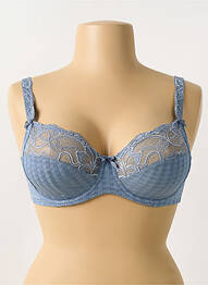 Soutien-gorge effet matière satinée haut soutien-gorge balconnet bleu PRIMADONNA femme