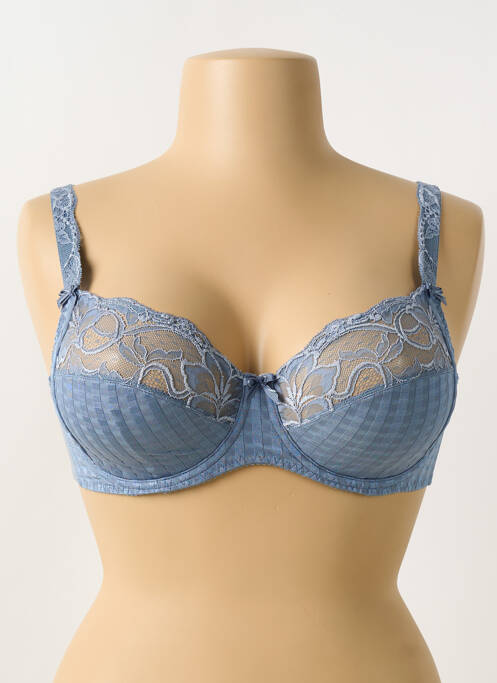 Soutien-gorge effet matière satinée haut soutien-gorge balconnet bleu PRIMA DONNA femme