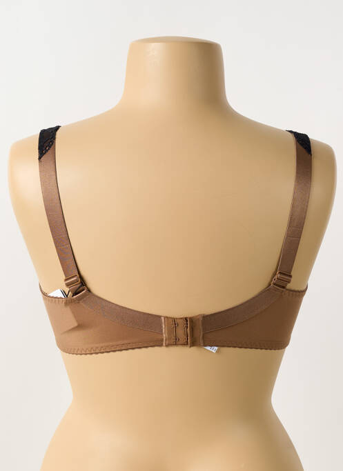 Soutien-gorge effet matière satinée haut soutien-gorge emboitant marron PRIMA DONNA femme