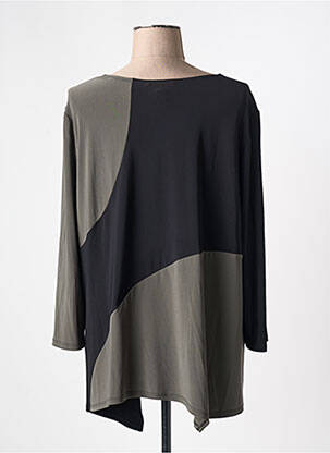 Tunique manches longues coupe asymétrique vert JOSEPH RIBKOFF femme