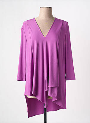 Tunique manches longues col v violet JOSEPH RIBKOFF femme