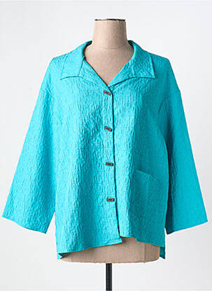 Veste casual coupe droite bleu JOSEPH RIBKOFF femme