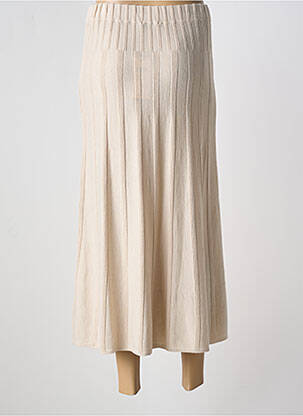 Jupe longue taille haute beige SCORZZO femme