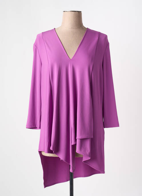 Tunique manches longues col v violet JOSEPH RIBKOFF femme