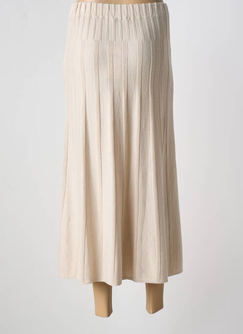 Jupe longue taille haute beige SCORZZO femme
