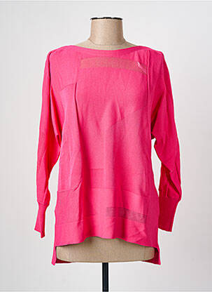 Pull col bateau manches longues rose JOSEPH RIBKOFF femme