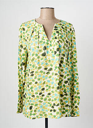 Blouse tissage popeline manches longues vert GERRY WEBER femme