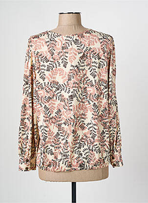 T-shirt manches longues manches longues beige K-DESIGN femme