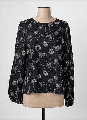 Blouse tissage popeline manches longues noir GERRY WEBER femme