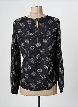 Blouse tissage popeline manches longues noir GERRY WEBER femme