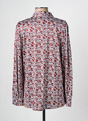 Chemisier imprimé fleurs manches longues rouge K-DESIGN femme