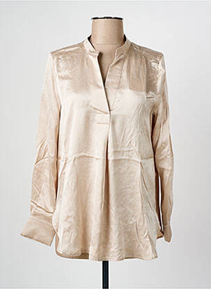 Blouse poignets boutonnés avec fente manches longues beige GERRY WEBER femme