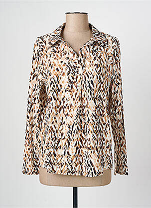 T-shirt manches longues manches longues beige FRANK WALDER femme